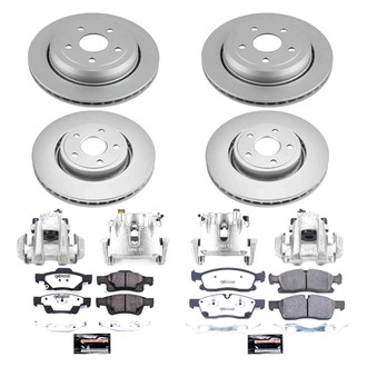PowerStop® - Z36 Extreme Plain Front and Rear Brake Kit with Calipers