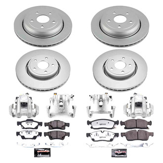 PowerStop® - Z36 Extreme Plain Front and Rear Brake Kit with Calipers