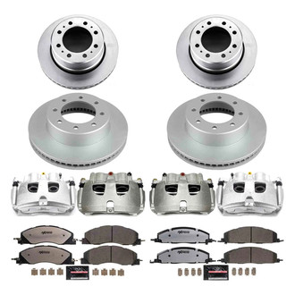 PowerStop® - Z36 Extreme Plain Front and Rear Brake Kit with Calipers