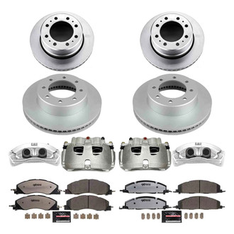 PowerStop® - Z36 Extreme Plain Front and Rear Brake Kit with Calipers