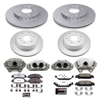 PowerStop® - Z36 Extreme Plain Front and Rear Brake Kit with Calipers