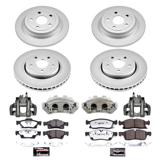 PowerStop® - Z36 Extreme Plain Front and Rear Brake Kit with Calipers