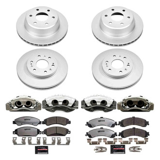 PowerStop® - Z36 Extreme Plain Front and Rear Brake Kit with Calipers