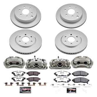 PowerStop® - Z36 Extreme Plain Front and Rear Brake Kit with Calipers