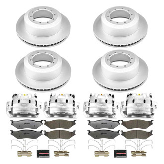 PowerStop® - Z36 Extreme Plain Front and Rear Brake Kit with Calipers