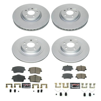 PowerStop® - Z17 Evolution Geomet® Plain Front and Rear Brake Kit