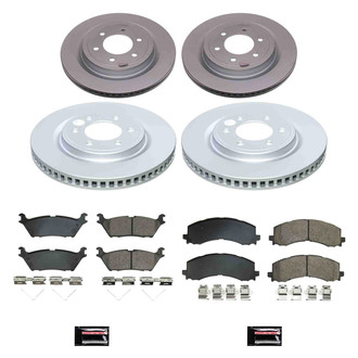 PowerStop® - Z17 Evolution Geomet® Plain Front and Rear Brake Kit