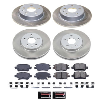 PowerStop® - Semi Coated Front and Rear Disc Brake Kit
