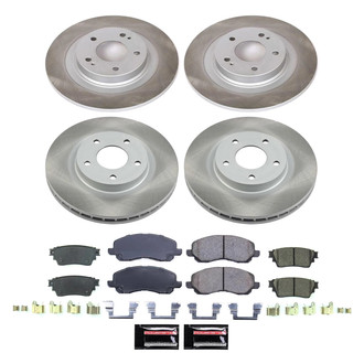 PowerStop® - Semi Coated Front and Rear Disc Brake Kit