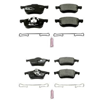 PowerStop® - Euro-Stop™ Semi-Metallic Front and Rear Disc Brake Pad Set