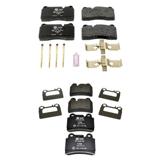PowerStop® - Euro-Stop™ Semi-Metallic Front and Rear Disc Brake Pad Set