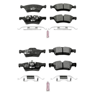 PowerStop® - Euro-Stop™ Semi-Metallic Front and Rear Disc Brake Pad Set