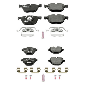 PowerStop® - Euro-Stop™ Semi-Metallic Front and Rear Disc Brake Pad Set