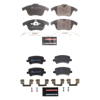 PowerStop® - Euro-Stop™ Semi-Metallic Front and Rear Disc Brake Pad Set