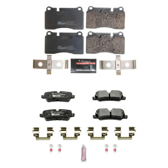 PowerStop® - Euro-Stop™ Semi-Metallic Front and Rear Disc Brake Pad Set