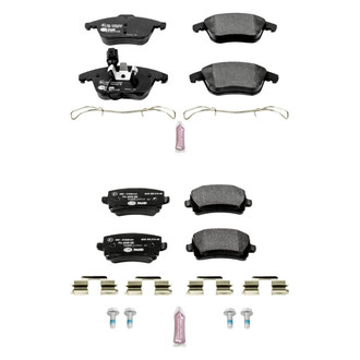 PowerStop® - Euro-Stop™ Semi-Metallic Front and Rear Disc Brake Pad Set