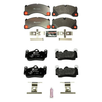 PowerStop® - Euro-Stop™ Semi-Metallic Front and Rear Disc Brake Pad Set