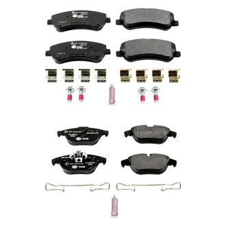 PowerStop® - Euro-Stop™ Semi-Metallic Front and Rear Disc Brake Pad Set