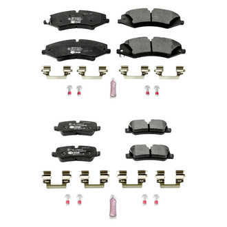 PowerStop® - Euro-Stop™ Semi-Metallic Front and Rear Disc Brake Pad Set