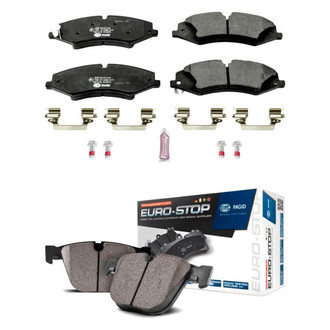 PowerStop® - Euro-Stop™ Semi-Metallic Front and Rear Disc Brake Pad Set