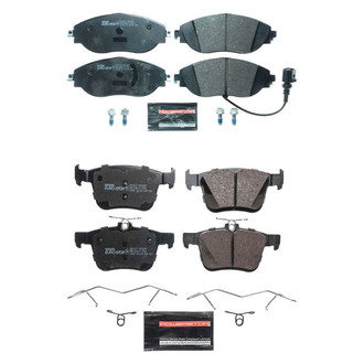 PowerStop® - Euro-Stop™ Semi-Metallic Front and Rear Disc Brake Pad Set