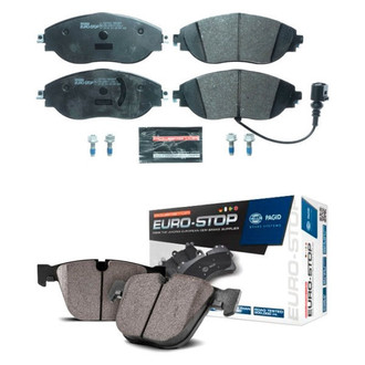 PowerStop® - Euro-Stop™ Semi-Metallic Front and Rear Disc Brake Pad Set