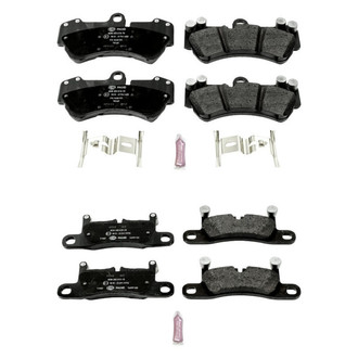 PowerStop® - Euro-Stop™ Semi-Metallic Front and Rear Disc Brake Pad Set