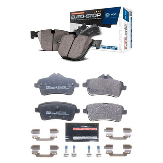 PowerStop® - Euro-Stop™ Semi-Metallic Front and Rear Disc Brake Pad Set