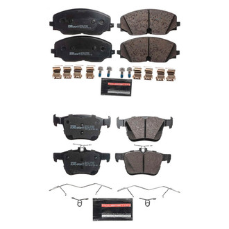 PowerStop® - Euro-Stop™ Semi-Metallic Front and Rear Disc Brake Pad Set
