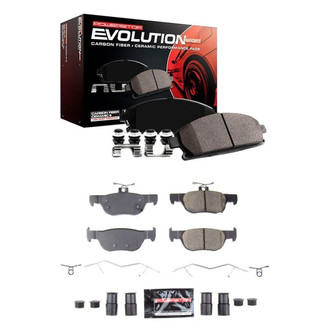 PowerStop® - Z23 Evolution Sport Performance Carbon-Fiber Ceramic Front and Rear Brake Pad Set