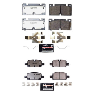 PowerStop® - Z36 Extreme Truck and Tow Carbon-Fiber Ceramic Front and Rear Brake Pad Set