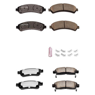 PowerStop® - Z36 Extreme Truck and Tow Carbon-Fiber Ceramic Front and Rear Brake Pad Set