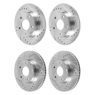 PowerStop® - Evolution Performance Drilled and Slotted 1-Piece Front and Rear Brake Rotor Set