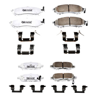PowerStop® - Z26 Extreme Street Performance Carbon-Fiber Ceramic Front and Rear Brake Pad Set