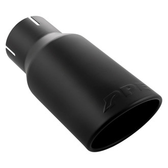 PPE® - 304 SS Oval Rolled Edge Clamp-On Double-Wall Black Ceramic Coated Exhaust Tip