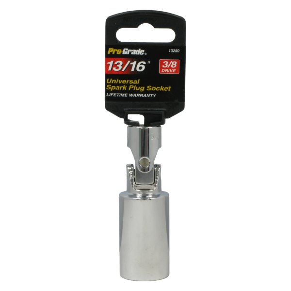 Pro-Grade® - 3/8" Drive 13/16" Swivel 6-Point Spark Plug Socket