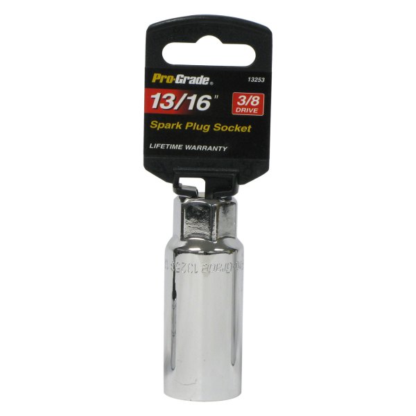 Pro-Grade® - 3/8" Drive 13/16" 6-Point Spark Plug Socket