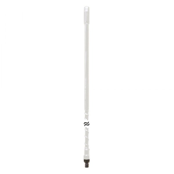 ProComm® - 4' White Fiberglass CB Antenna Kit with 3 Way Mirror Mount