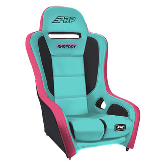 PRP Seats® SHRDYA9101-03 - Shreddy Podium Elite Series Suspension Seat, Pink, Teal and Black