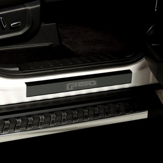Putco® - Ford Licensed Black Platinum Door Sills with F-150 Etching