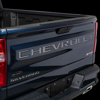 Putco® - Stamped Version "Chevrolet" Letters Black Platinum Tailgate Emblem