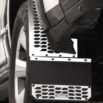 Putco® - Mud Skins™ Hex Shield Polished Mud Flaps