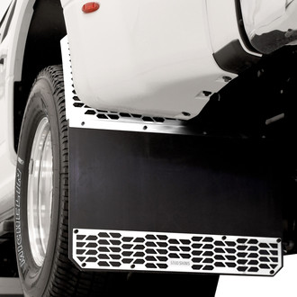 Putco® - Mud Skins™ Hex Shield Polished Mud Flaps