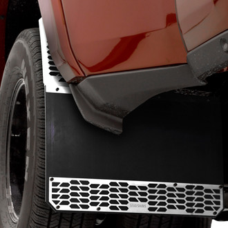 Putco® - Mud Skins™ Hex Shield Polished Mud Flaps