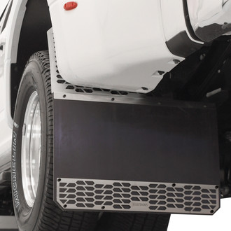 Putco® - Mud Skins™ Hex Shield Brushed Mud Flaps