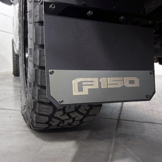 Putco® - Mud Skins™ Hex Shield Polished Mud Flaps
