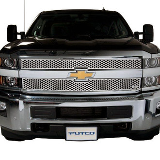 Putco® - 1-Pc Polished Round Punch CNC Machined Main Grille