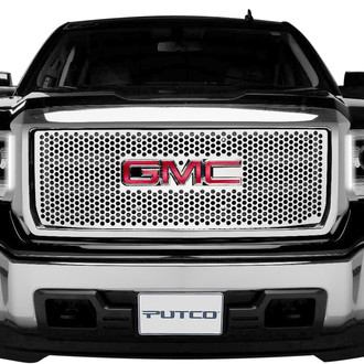 Putco® - 1-Pc Polished Round Punch CNC Machined Main Grille