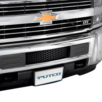 Putco® - 1-Pc Black Round Punch CNC Machined Bumper Grille