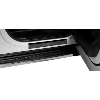Putco® - Ford Licensed Black Platinum Door Sills with Super Duty Etching